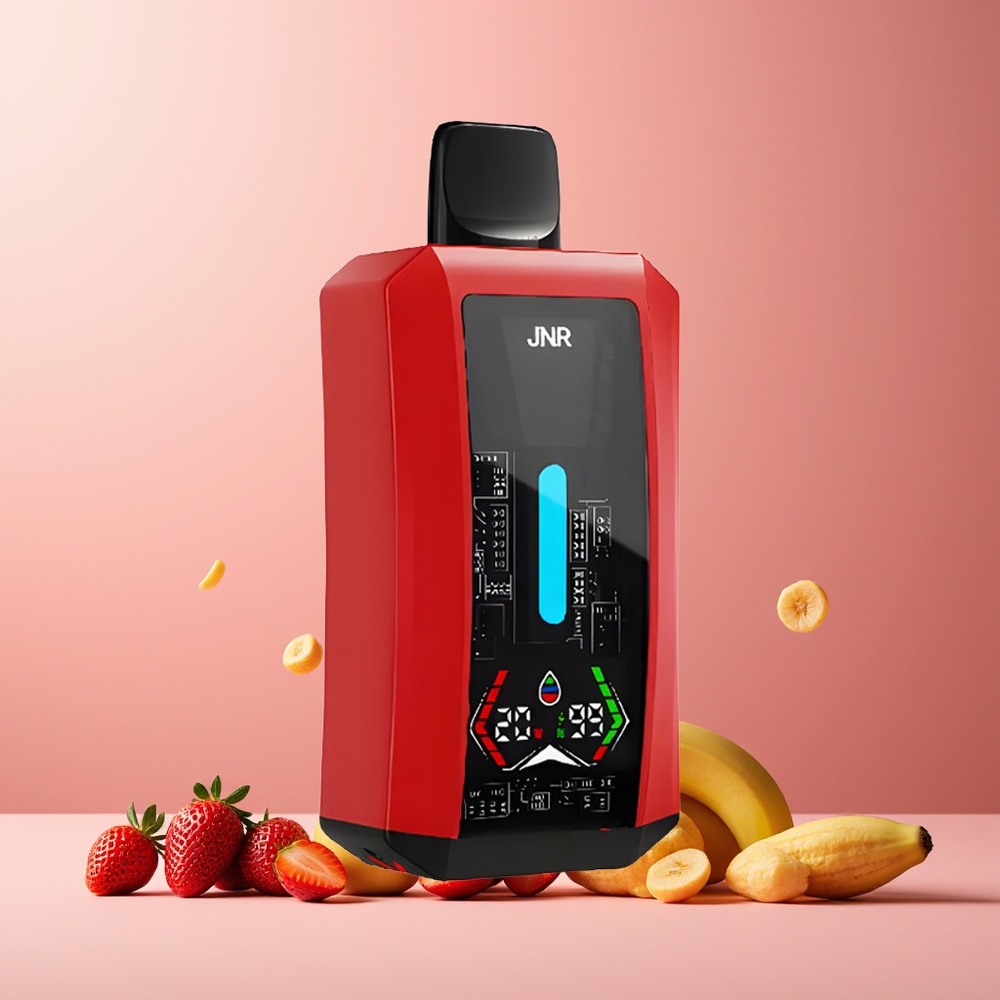 JNR Tank Pro 33000 Puffs New Zealand Wholesale 28ml Digital Display Dual Mesh Coil Strawberry Banana Disposable Vape