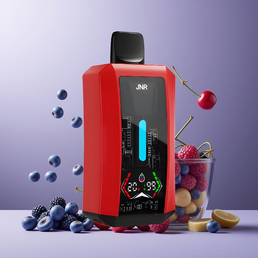 JNR Tank Pro 33000 Puffs New Zealand Wholesale 28ml Dual Mesh 15W/20W Blue Razz Cherry Disposable Vape