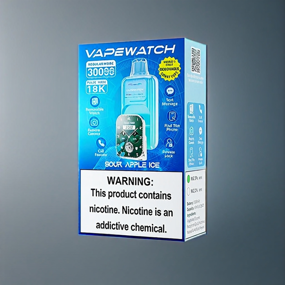 Jnr Vape Watch 30000 Puffs Vape Sour Apple Lce New Zealand Wholesale Edition