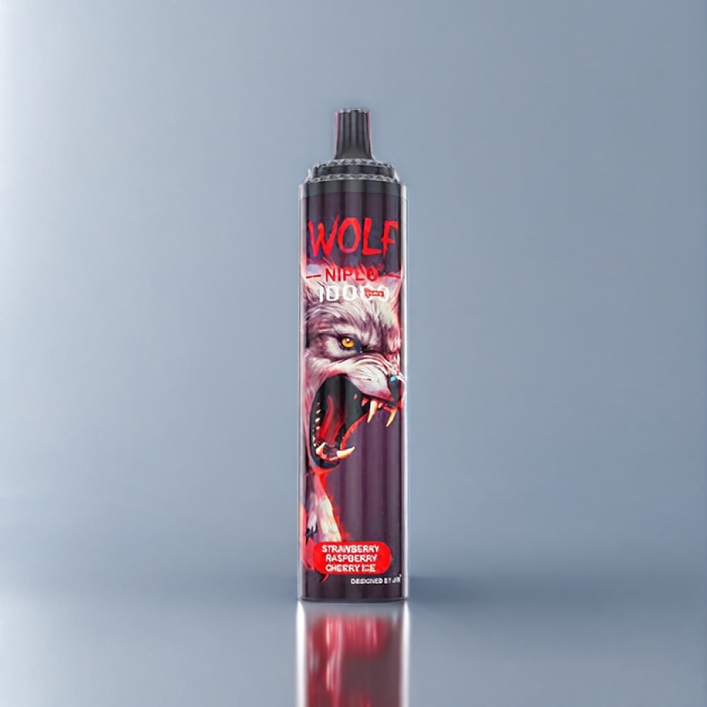 Jnr Wolf New Zealand Wholesale 10000 Puffs Strawberry Raspberry Cherry Ice Vape