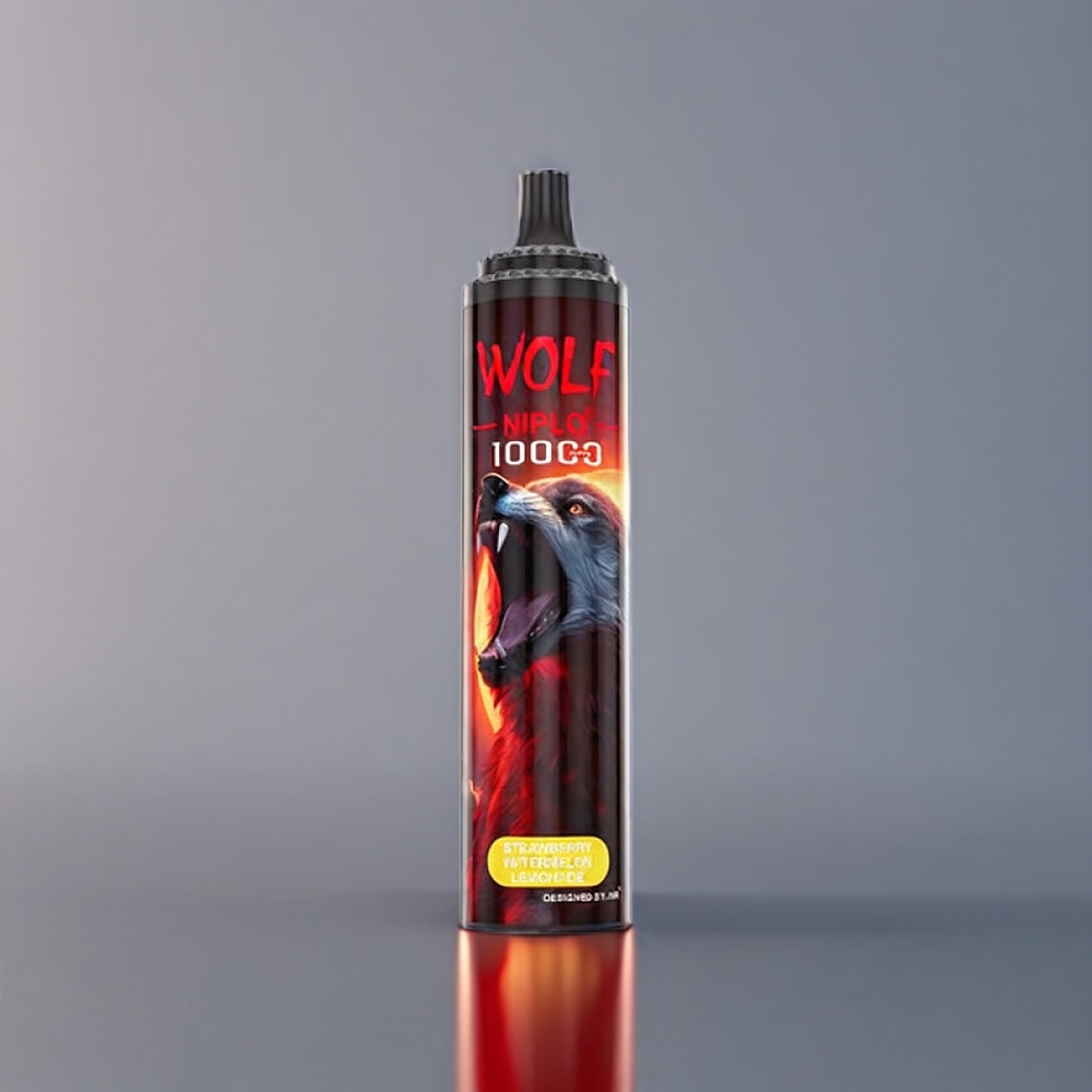 Jnr Wolf New Zealand Wholesale 10000 Puffs Strawberry Watermelon Lemonade Vape