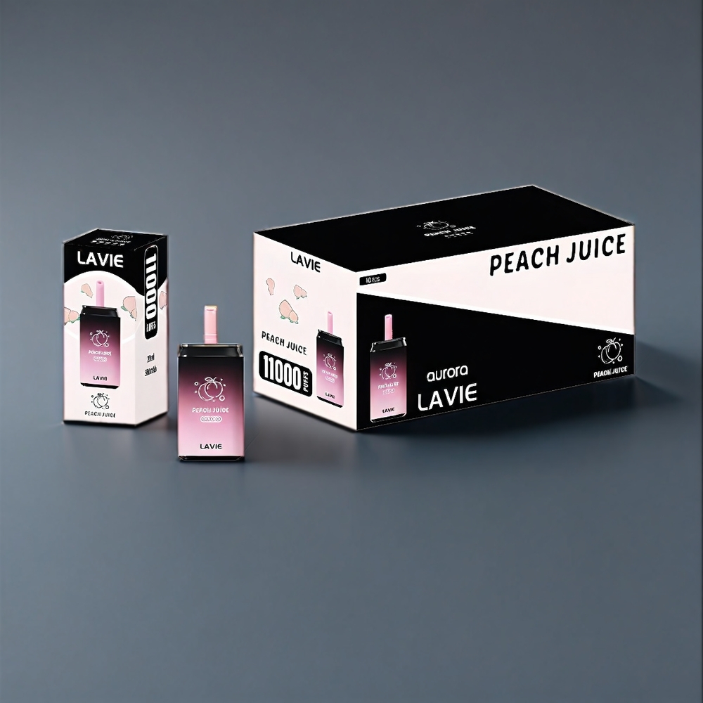 Lavie Aurora 11000 Puffs Vape Peach Juice New Zealand Wholesale - Experience the refreshing, juicy flavor of ripe peaches in every puff.