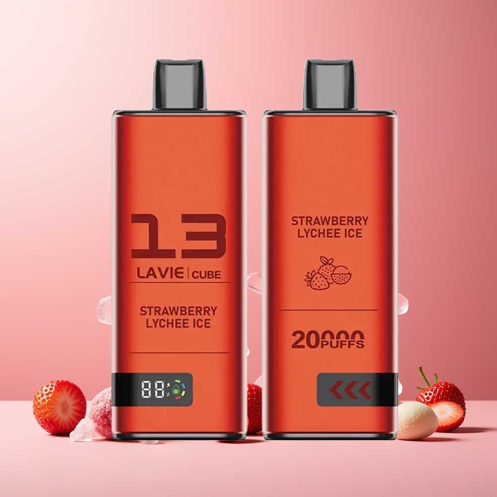 Lavie Cube 20000 Puffs 28ML 5% Salt Nicotine Type C Strawberry Lychee Ice New Zealand Wholesale