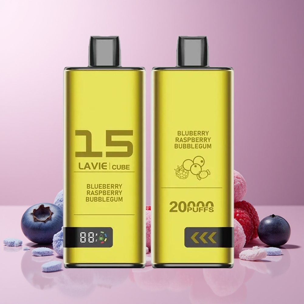 Lavie Cube 20000 Puffs 28ML 600mAh Type C Disposable Vape Blueberry Raspberry Bubblegum New Zealand Wholesale