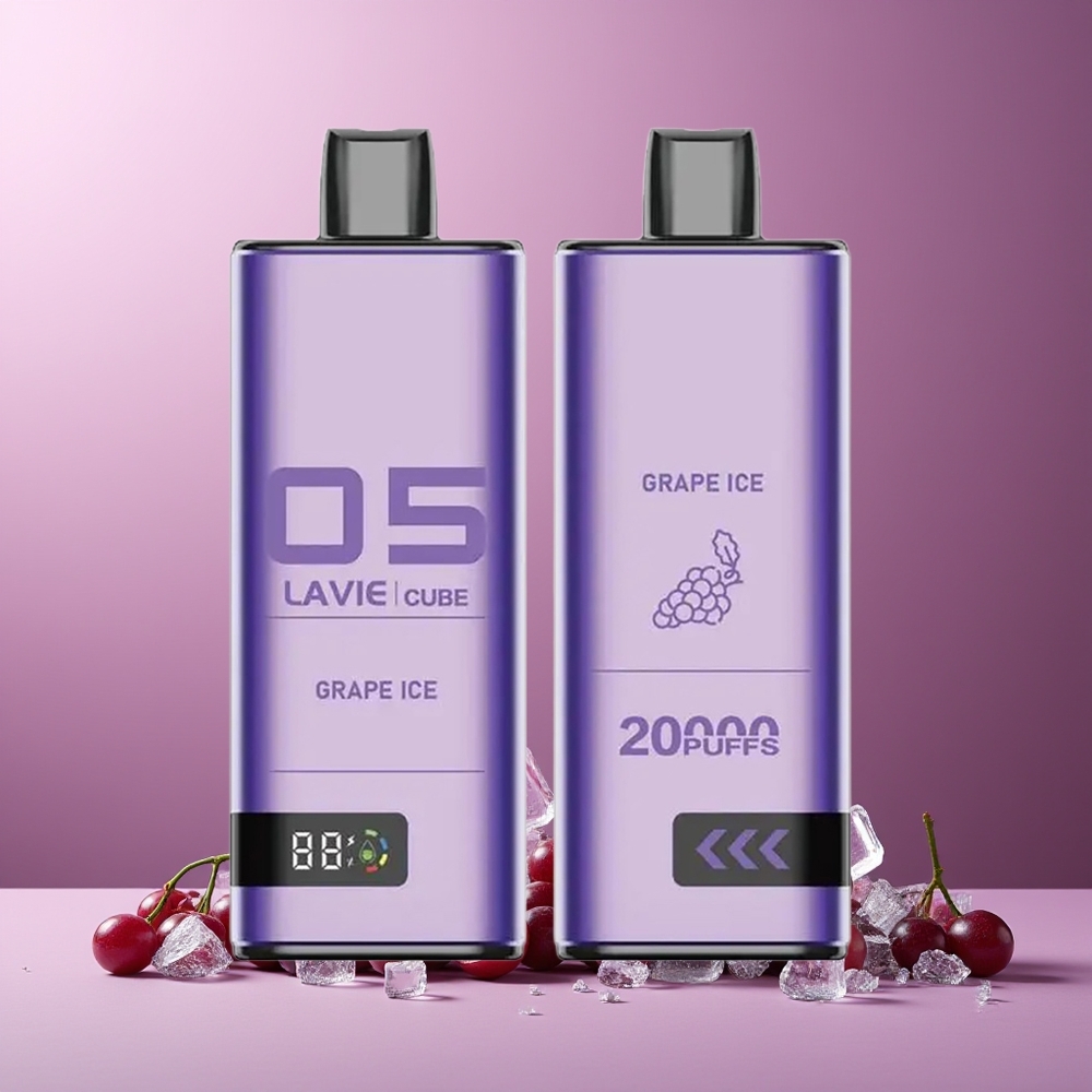Lavie Cube 20000 Puffs 28ML 600mAh Type C Disposable Vape Grape Ice New Zealand Wholesale