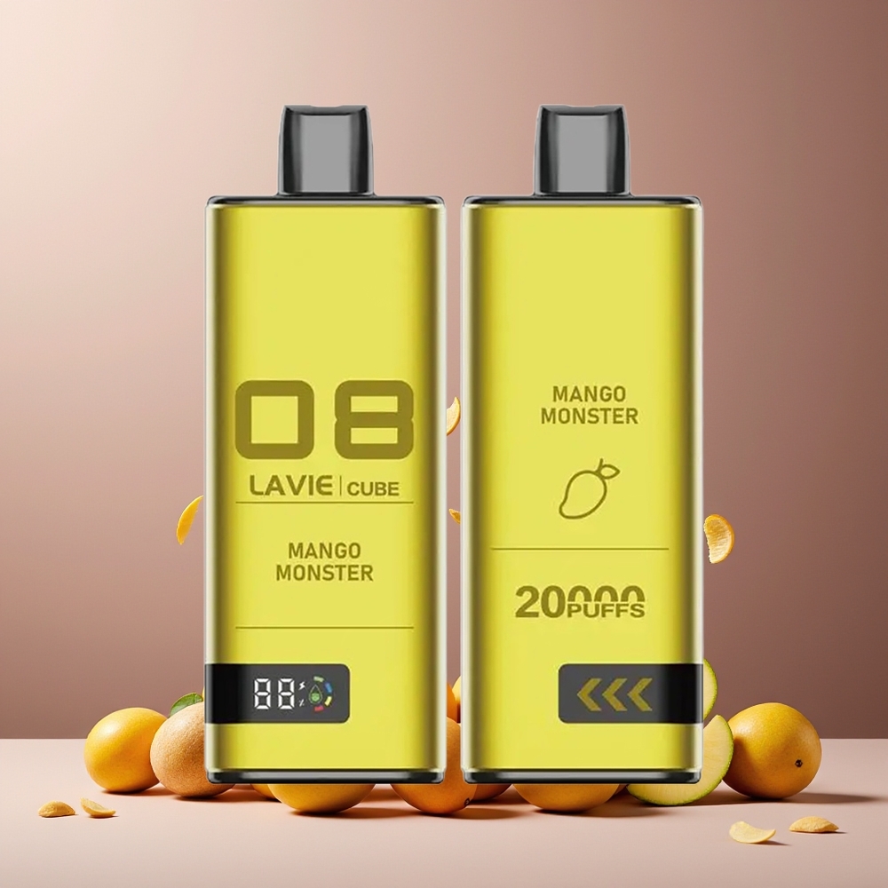 Lavie Cube 20000 Puffs 28ML 600mAh Type C Disposable Vape Mango Monster New Zealand Wholesale