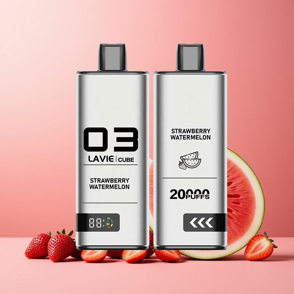 Lavie Cube 20000 Puffs 28mL 600mAh Type C Disposable Vape Strawberry Watermelon New Zealand Wholesale