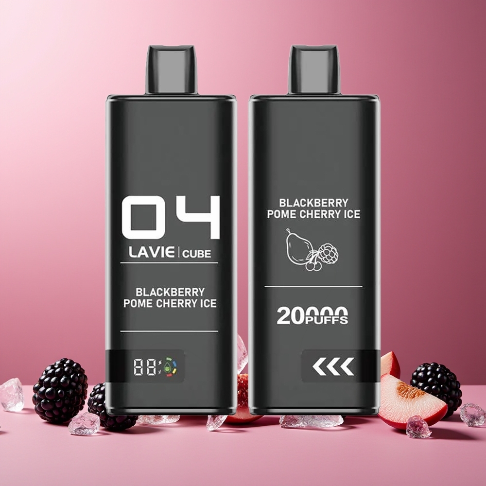 Lavie Cube 20000 Puffs 28mL 600mAh Type C New Zealand Wholesale Blackberry Pomegranate Cherry Ice Disposable Vape