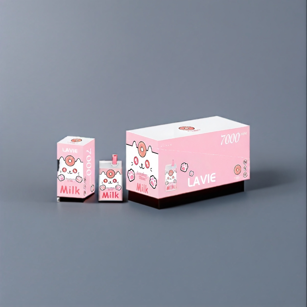Lavie Milk 7000 Puffs New Zealand Wholesale Strawberry Donut Vape