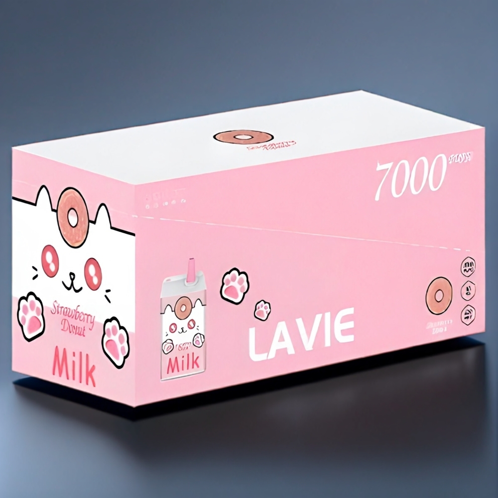 Lavie Milk 7000 Puffs New Zealand Wholesale Strawberry Donut Vape