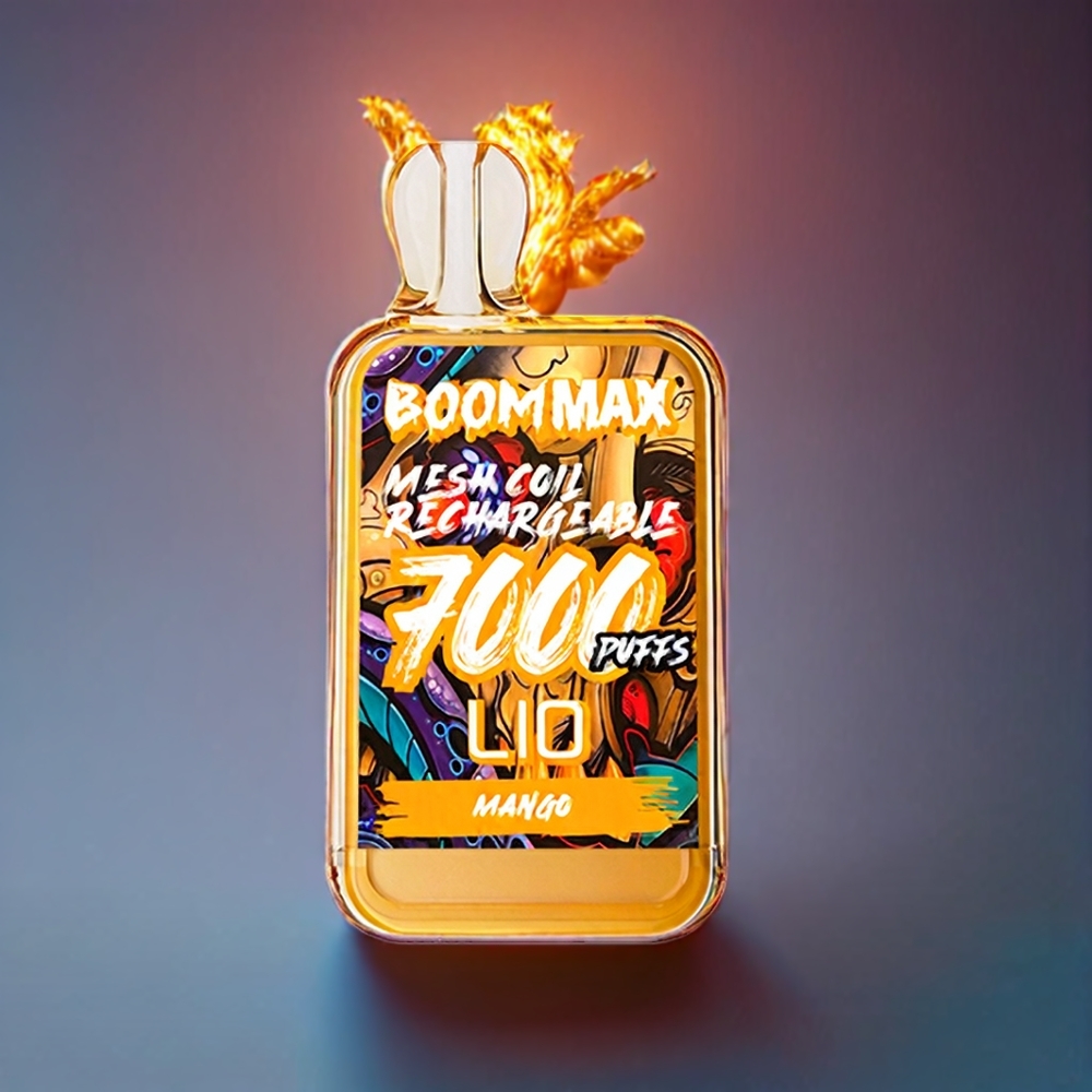 LIO BOOM MAX 7000 Puffs 15ml 650mAh Type-C Disposable Vape Mango New Zealand Wholesale