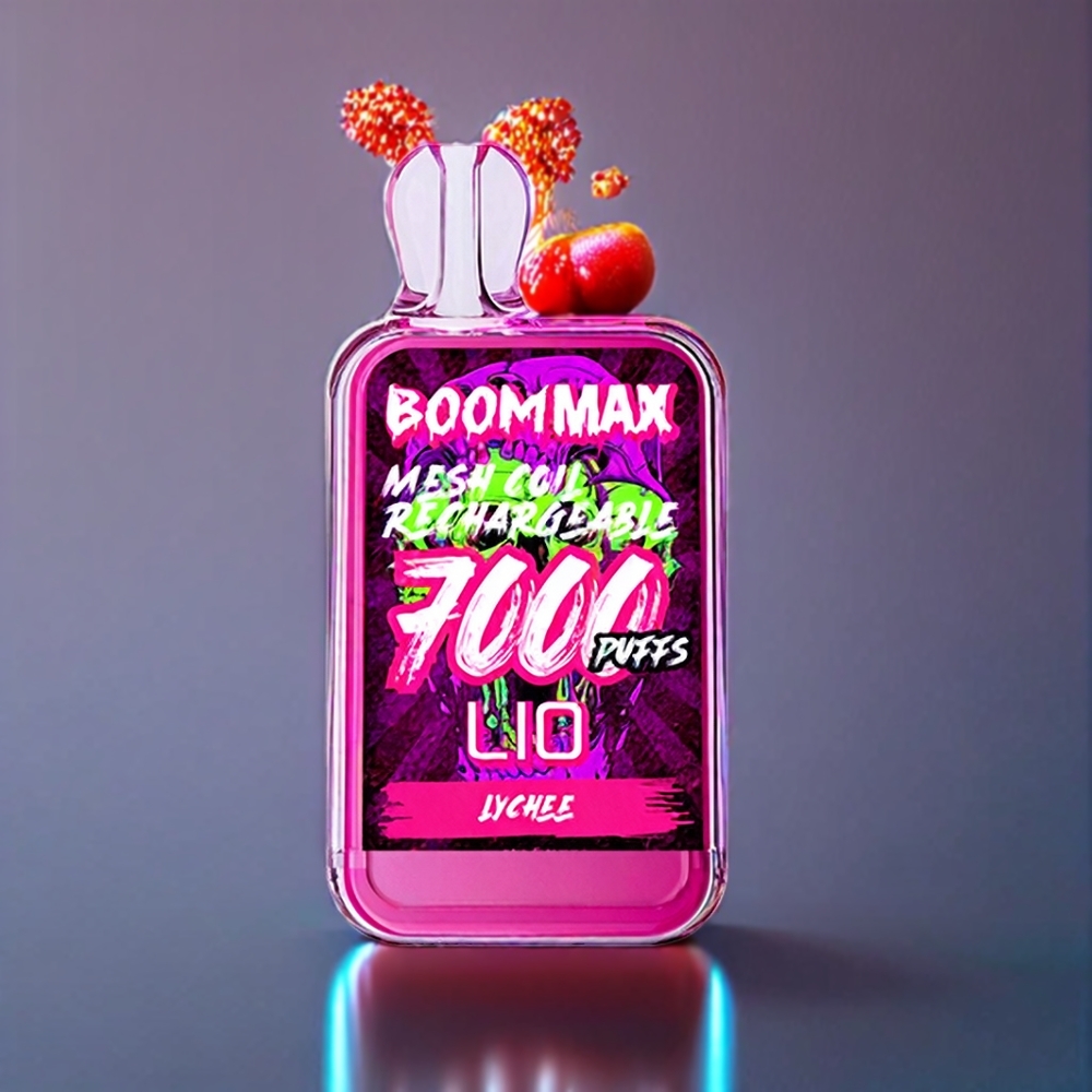 LIO BOOM MAX 7000 Puffs Disposable Vape Lychee New Zealand Wholesale 15ml 50mg Type-C 650mAh