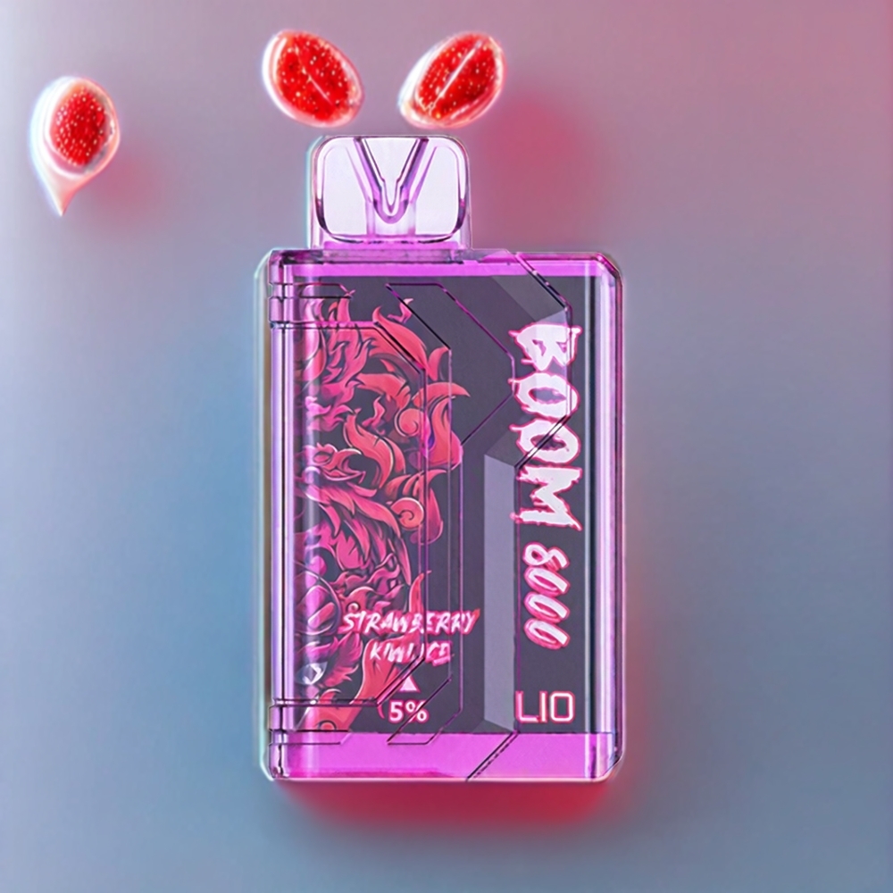 LIO BOOM PRO 8000 Puffs 15ml 5% New Zealand Wholesale Disposable Vape Strawberry Kiwi Ice