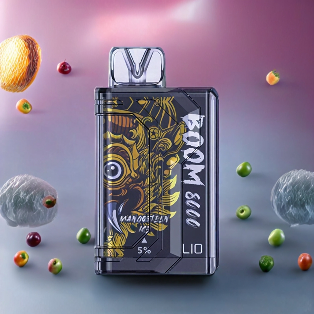 LIO BOOM PRO 8000 Puffs 15ml 5% Nicotine Mangosteen Ice Disposable Vape New Zealand Wholesale