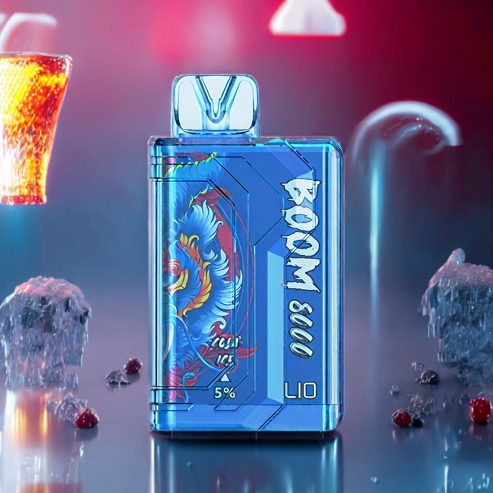 LIO BOOM PRO 8000 Puffs 15ml 5% Nicotine Mesh Coil Disposable Vape Cola Ice New Zealand Wholesale