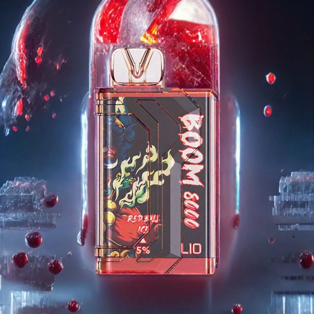 LIO BOOM PRO 8000 Puffs 15ml 5% Nicotine Mesh Coil Red Bull Ice New Zealand Wholesale