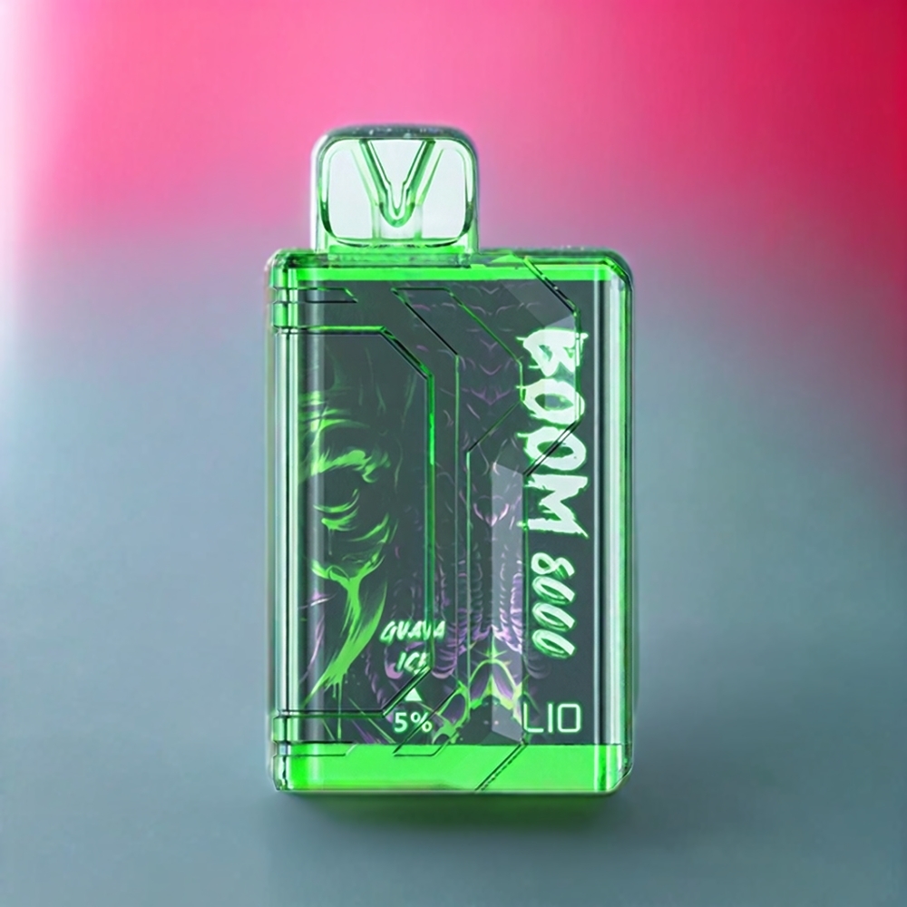 LIO BOOM PRO 8000 Puffs Disposable Vape Guava Ice New Zealand Wholesale 15ml 5% Nicotine Mesh Coil Type-C Charging