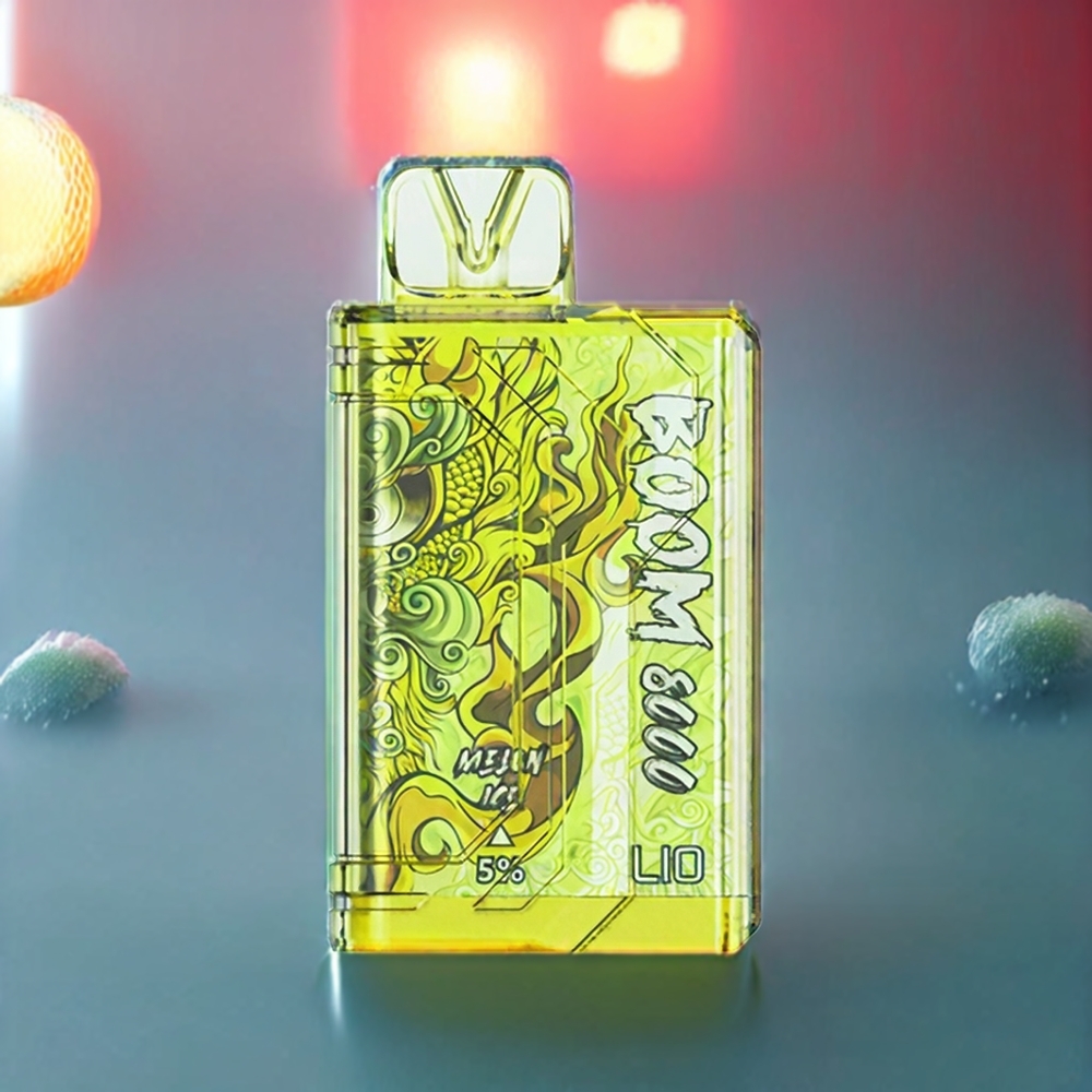 LIO BOOM PRO 8000 Puffs Disposable Vape Melon Ice 15ml 5% Nicotine Mesh Coil Type-C Charging New Zealand Wholesale