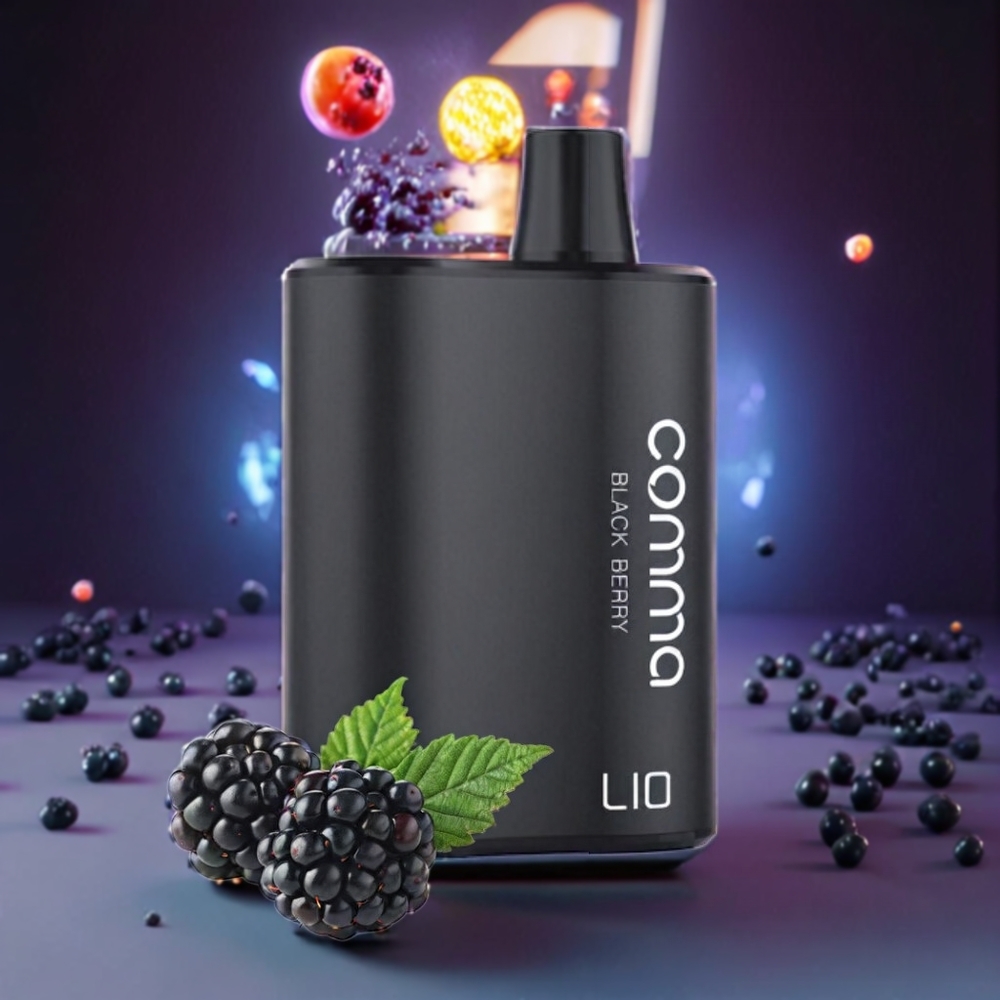 LIO COMMA 5000 Puffs Disposable Vape Black Berry New Zealand Wholesale 15ml 900mAh Type-C