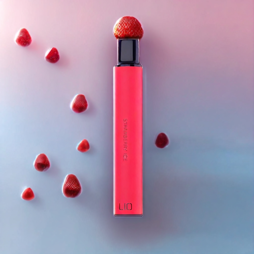 LIO Mini 600 Puffs Disposable Vape Strawberry Ice New Zealand Wholesale 400mAh 2ml 20mg