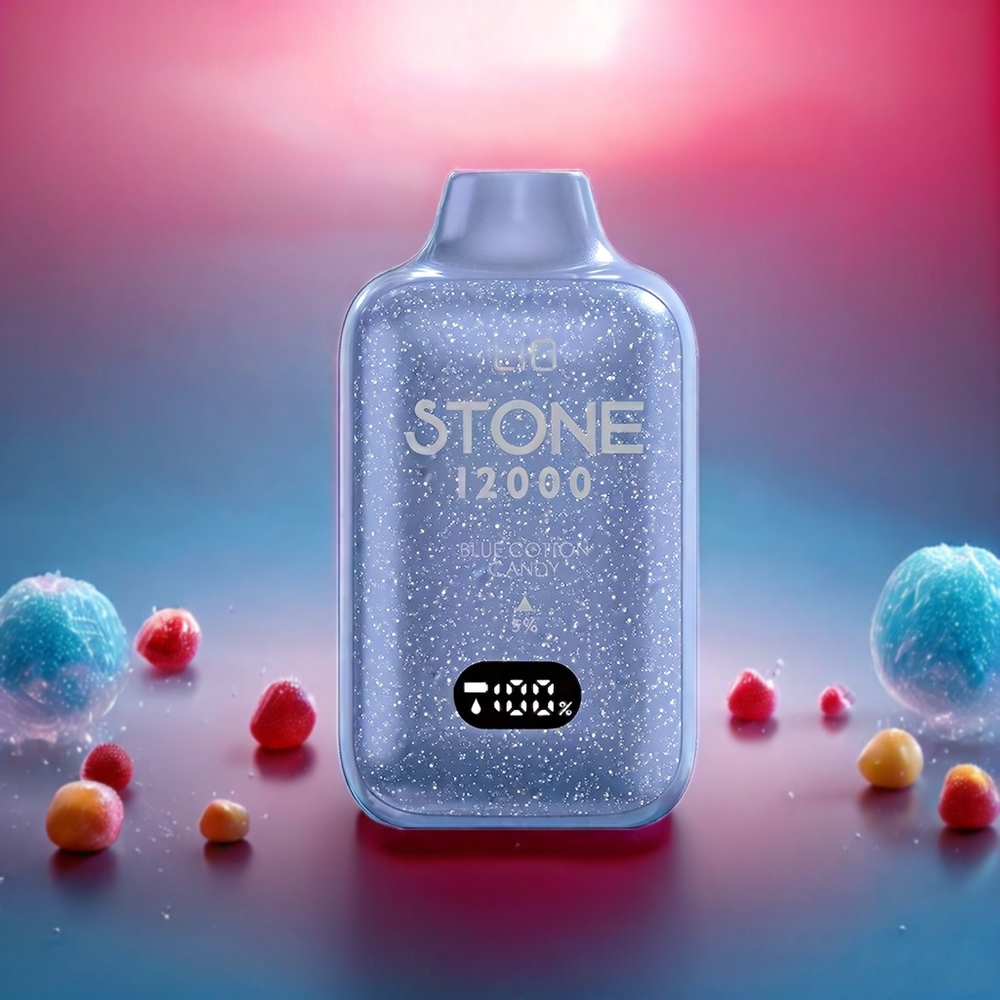 LIO Stone 12000 Puffs 18ML 550mAh Type-C Disposable Vape Blue Cotton Candy New Zealand Wholesale
