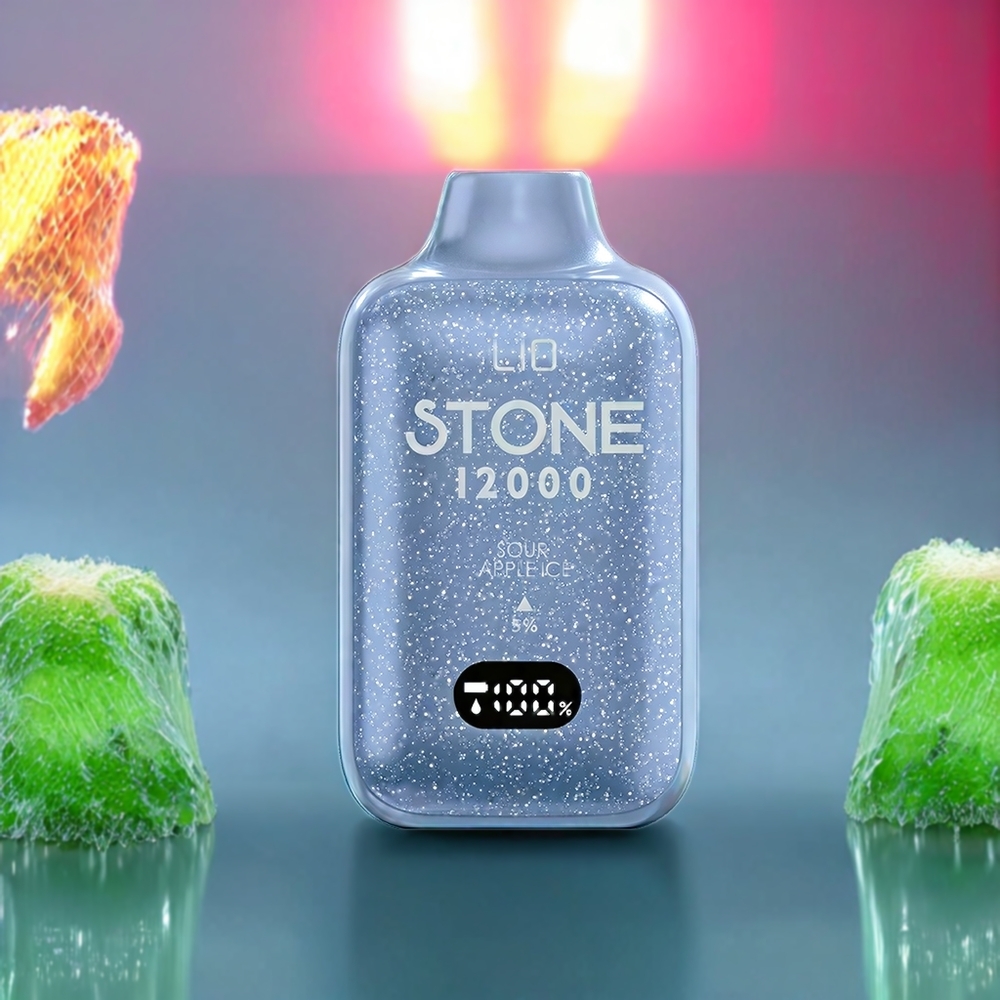 LIO Stone 12000 Puffs 18ML 550mAh Type-C Disposable Vape Sour Apple Ice New Zealand Wholesale