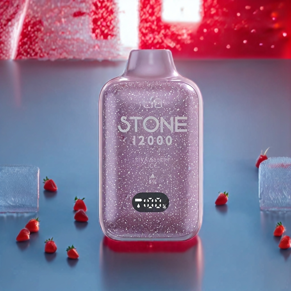 LIO Stone 12000 Puffs 18ML 550mAh Type-C Disposable Vape Strawberry Ice New Zealand Wholesale