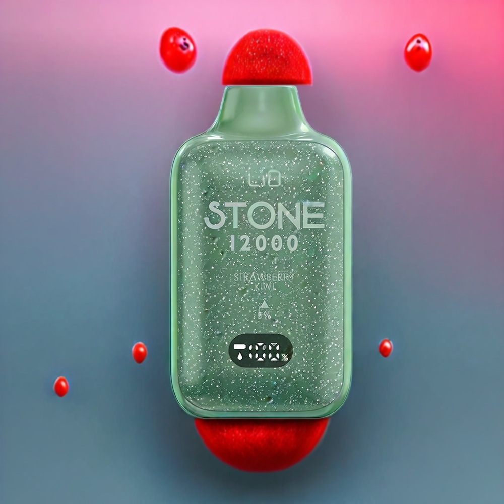 LIO Stone 12000 Puffs 18ML 550mAh Type-C Disposable Vape Strawberry Kiwi New Zealand Wholesale