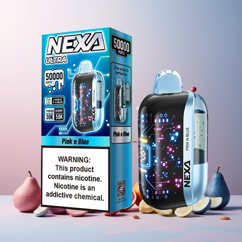 NEXA Ultra 50000 Puffs 20ml 5% Nicotine 800mah Type-C New Zealand Wholesale Pink N Blue