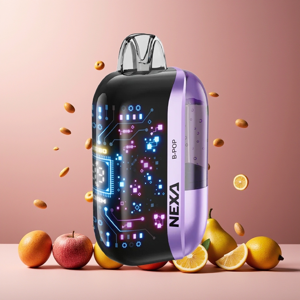 NEXA Ultra 50000 Puffs New Zealand Wholesale B-Pop 20ml 800mah 5% Nicotine Dual Mesh Coils 3D Screen Type-C