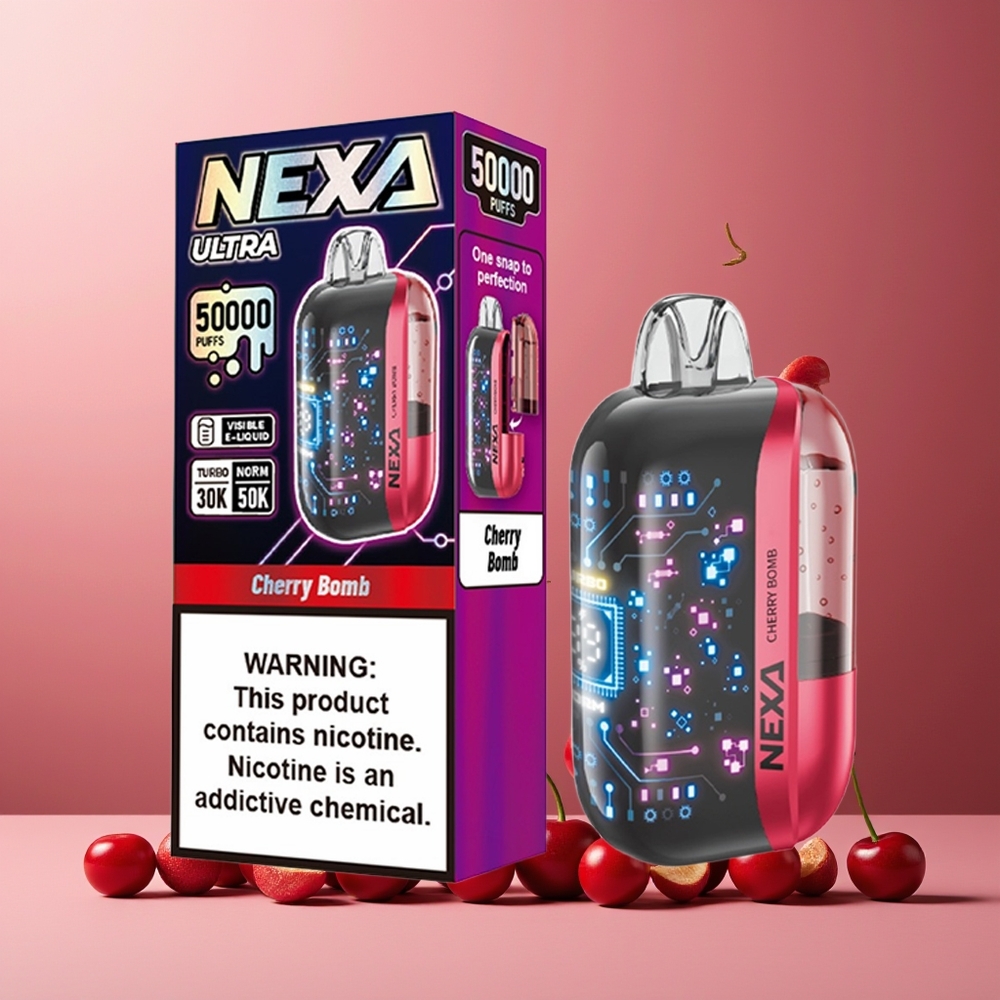 NEXA Ultra 50000 Puffs New Zealand Wholesale Cherry Bomb Disposable Vape 20ml 800mah 5% Nicotine Type-C