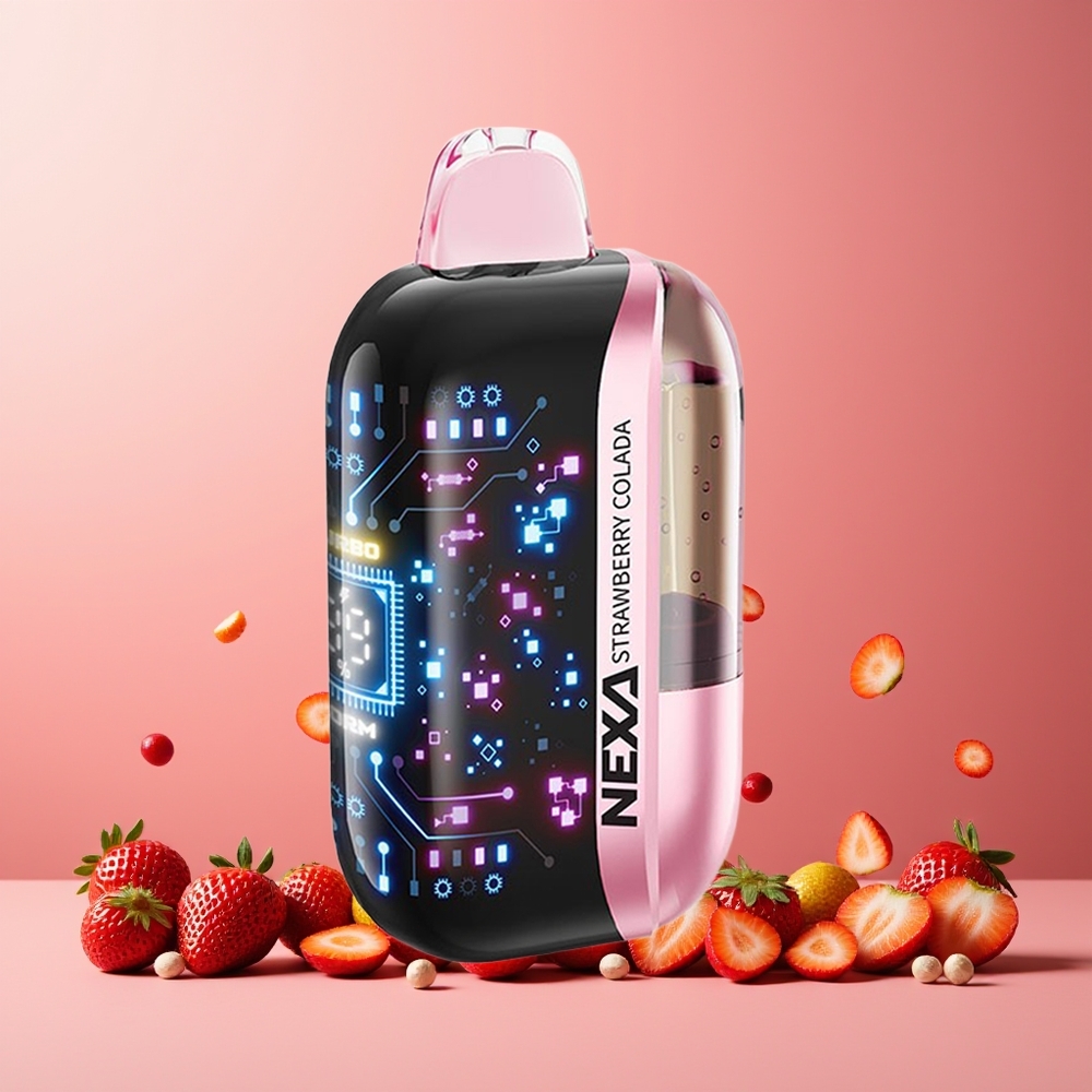 NEXA Ultra 50000 Puffs New Zealand Wholesale Disposable Vape Strawberry Colada 20ml 800mah 5% Type-C