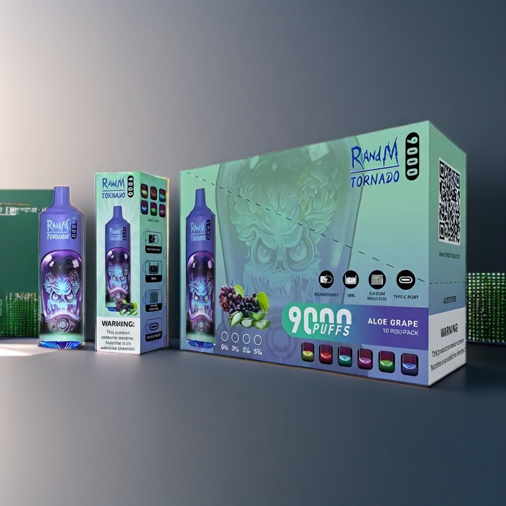 Fumot Randm Tornado 9000 Puffs New Zealand Wholesale Aloe Grape Vape