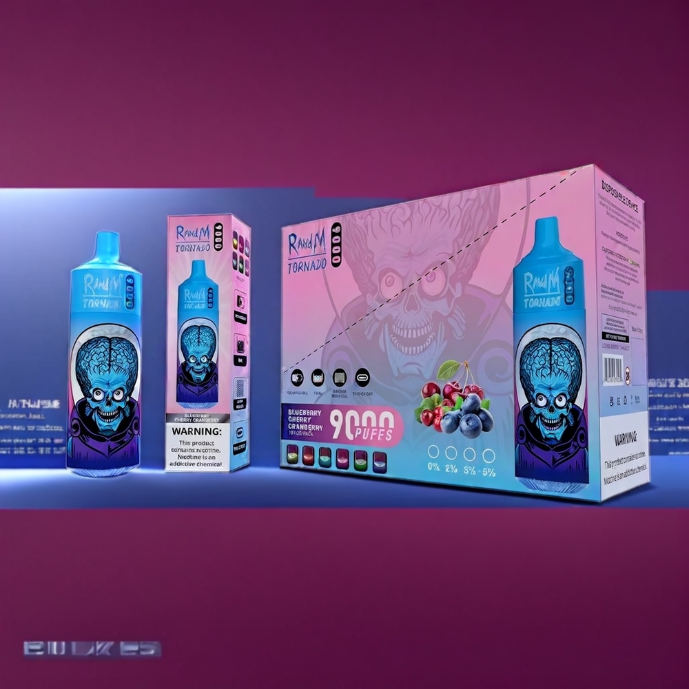 Fumot Randm Tornado 9000 Puffs New Zealand Wholesale Blueberry Cherry Cranberry Vape