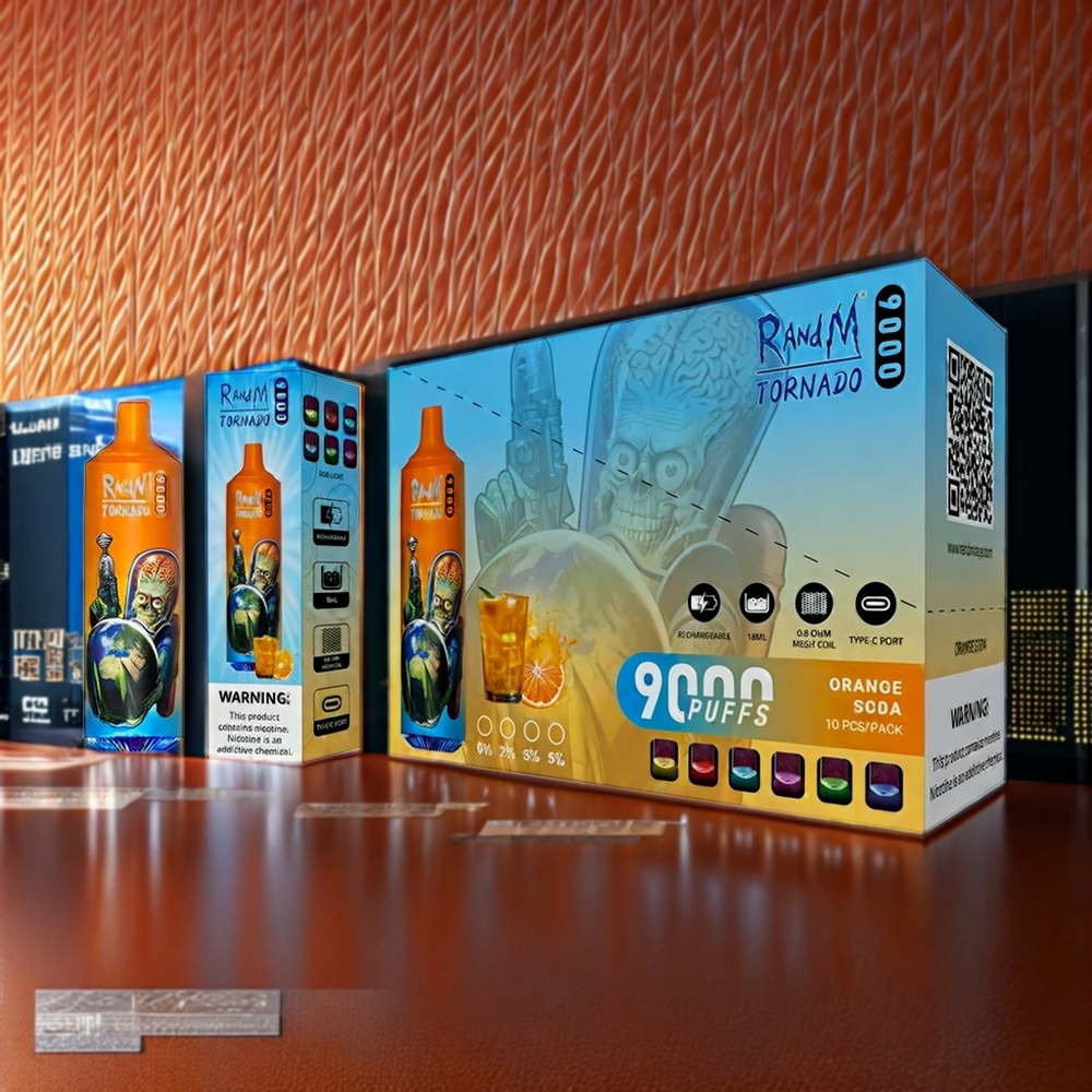 Fumot Randm Tornado 9000 Puffs New Zealand Wholesale Orange Soda Vape