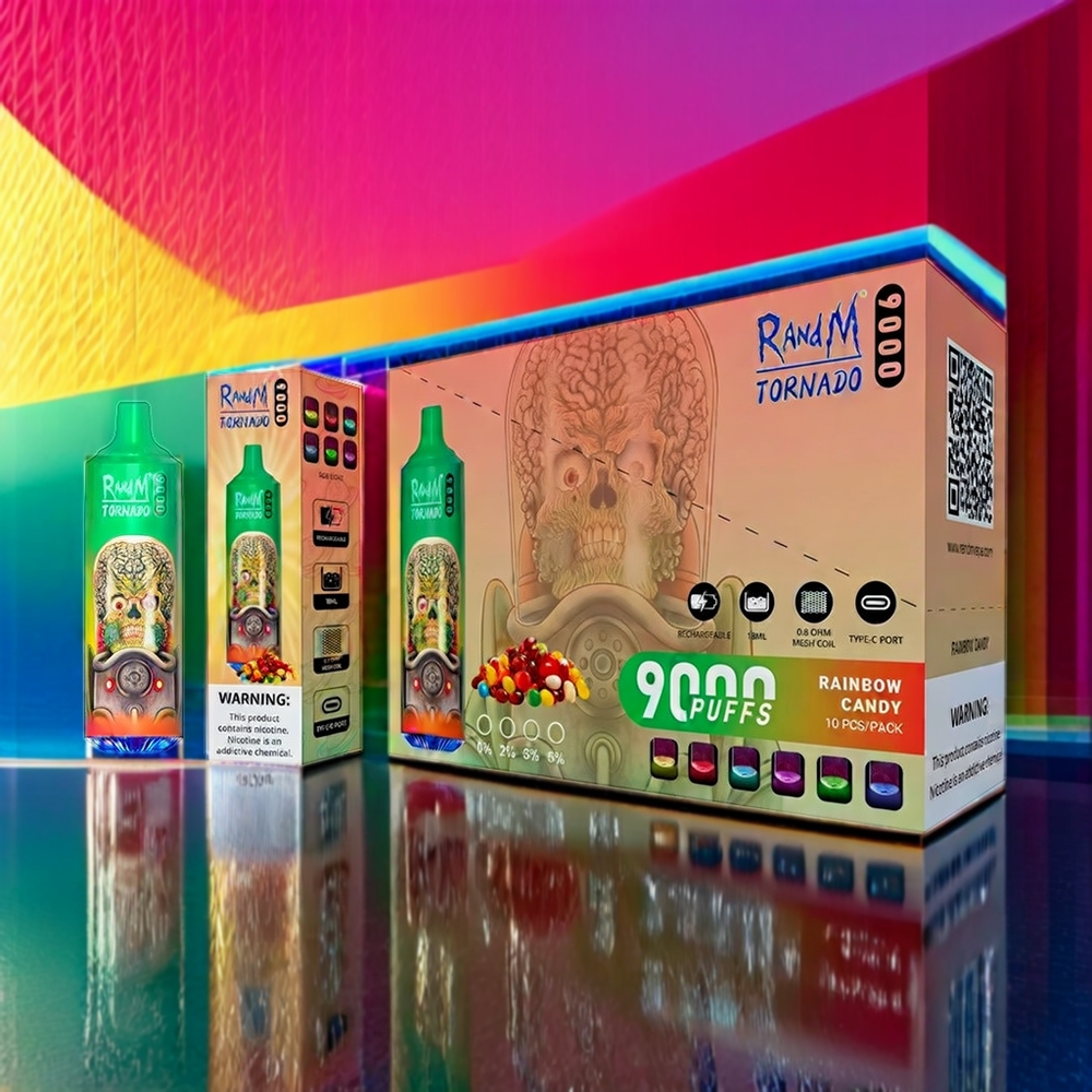 Fumot Randm Tornado 9000 Puffs New Zealand Wholesale Rainbow Candy Vape