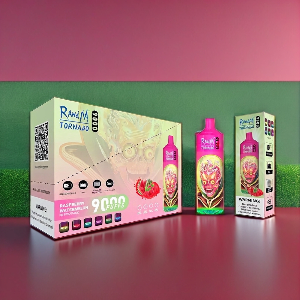 Fumot Randm Tornado 9000 Puffs New Zealand Wholesale Raspberry Watermelon Vape