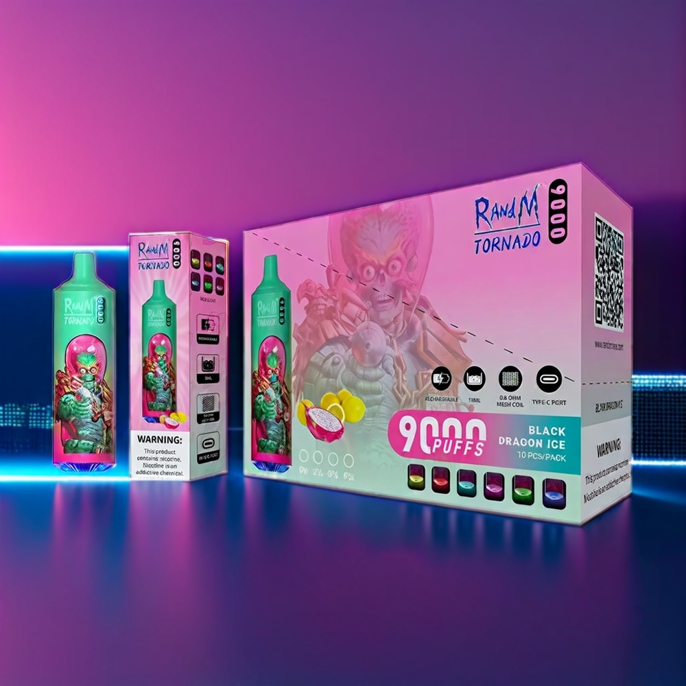 Fumot Randm Tornado 9000 Puffs Vape Blue Razz Kush New Zealand Wholesale Edition