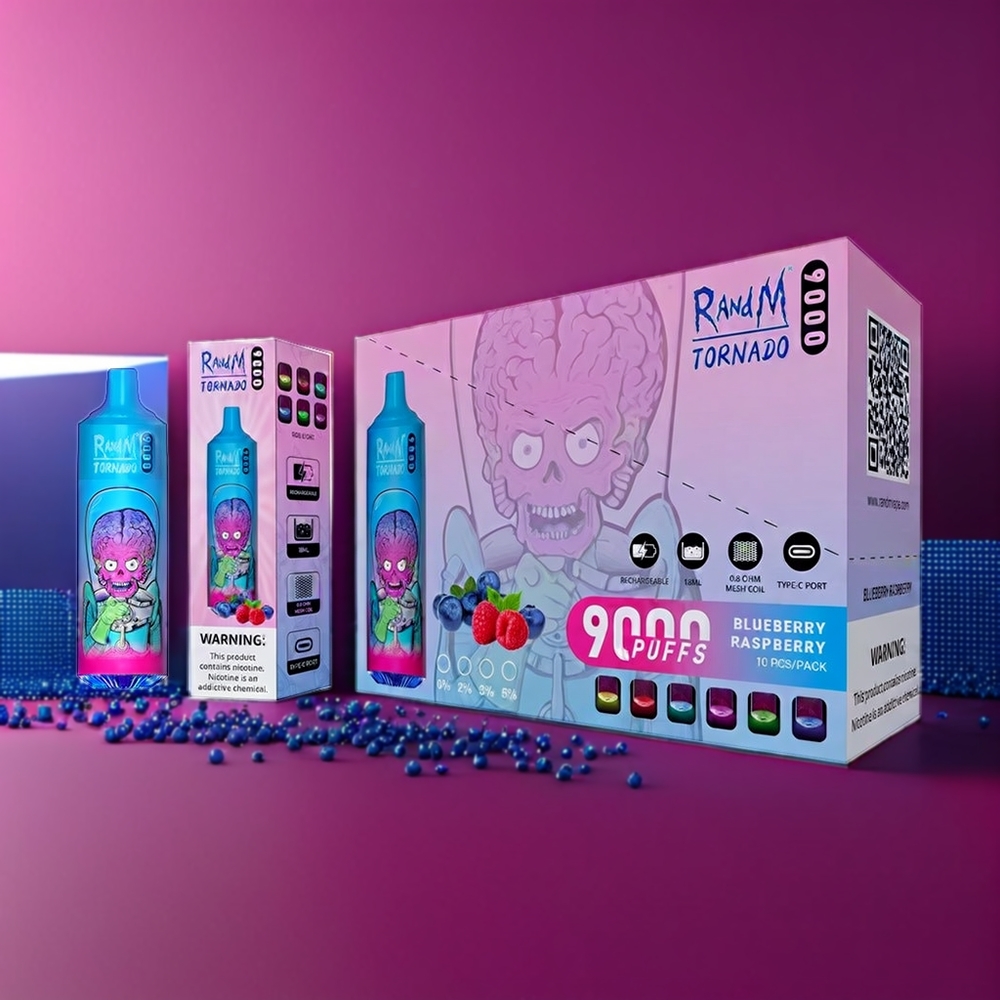 Fumot Randm Tornado Blueberry Raspberry New Zealand Wholesale 9000 Puffs Vape