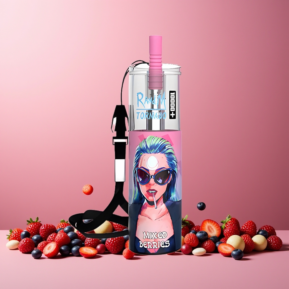 RandM Fumot Original Tornado 10000 Plus New Zealand Wholesale Disposable Vape Mixed Berries 20ml 850mAh Mesh Coil Type-C RGB Lights 0%/2%/3%/5% Nicotine