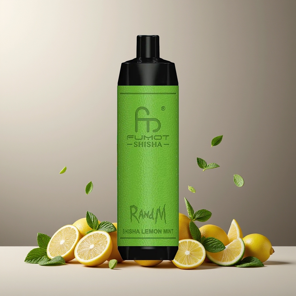 RandM Fumot Shisha 10000 Puffs Disposable Vape Lemon Mint New Zealand Wholesale 18ml 850mAh Type-C