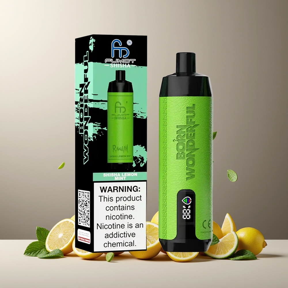 RandM Fumot Shisha 10000 Puffs Disposable Vape Lemon Mint New Zealand Wholesale 18ml 850mAh Type-C