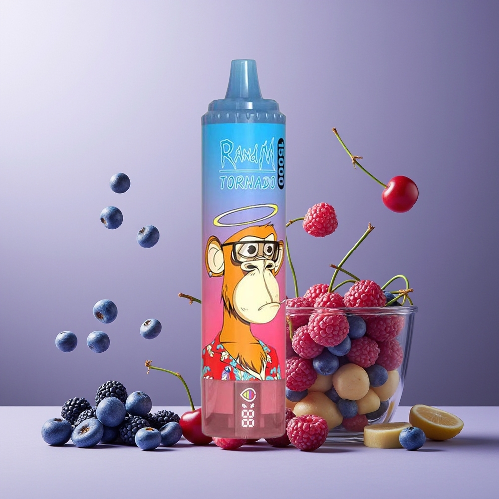 RandM Fumot Tornado 15000 Puffs 25ml 850mAh Mesh Coil Blue Razz Cherry New Zealand Wholesale
