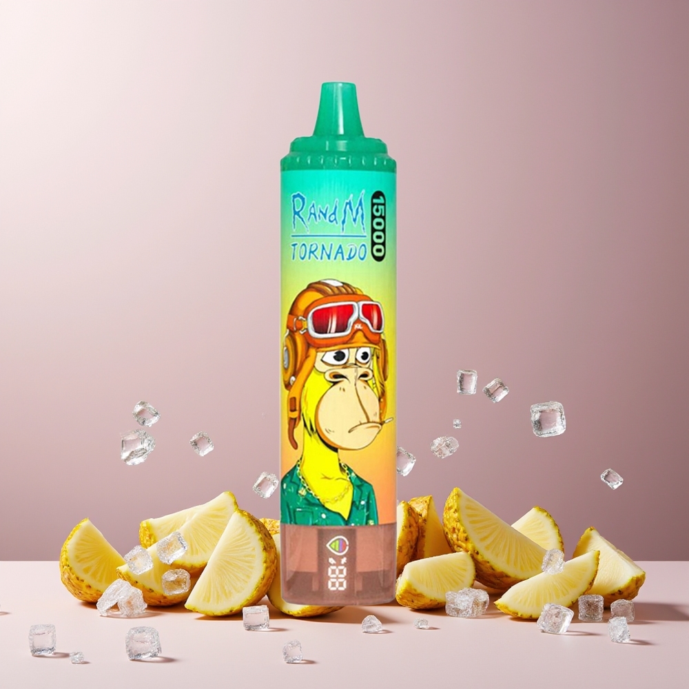 RandM Fumot Tornado 15000 Puffs 25ml 850mAh Mesh Coil Pineapple Ice Disposable Vape New Zealand Wholesale
