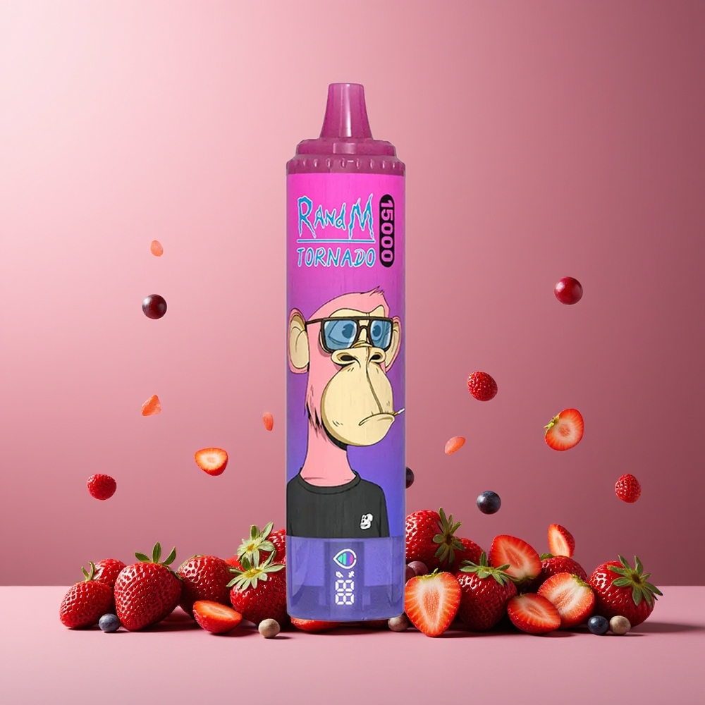 RandM Fumot Tornado 15000 Puffs 25ml 850mAh Mesh Coil Strawberry Grape New Zealand Wholesale