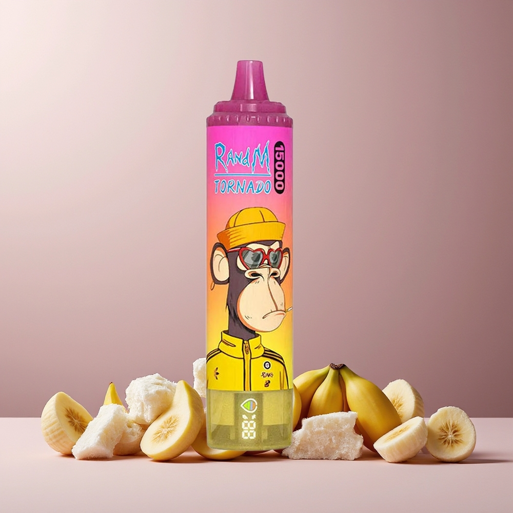 RandM Fumot Tornado 15000 Puffs 25ml 850mAh Mesh Coil Type-C New Zealand Wholesale Banana Ice Disposable Vape