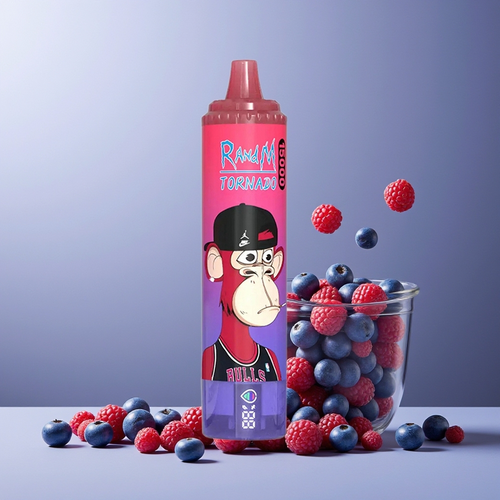 RandM Fumot Tornado 15000 Puffs 25ml 850mAh Mesh Coil USB-C LCD New Zealand Wholesale Bluesour Raspberry Disposable Vape