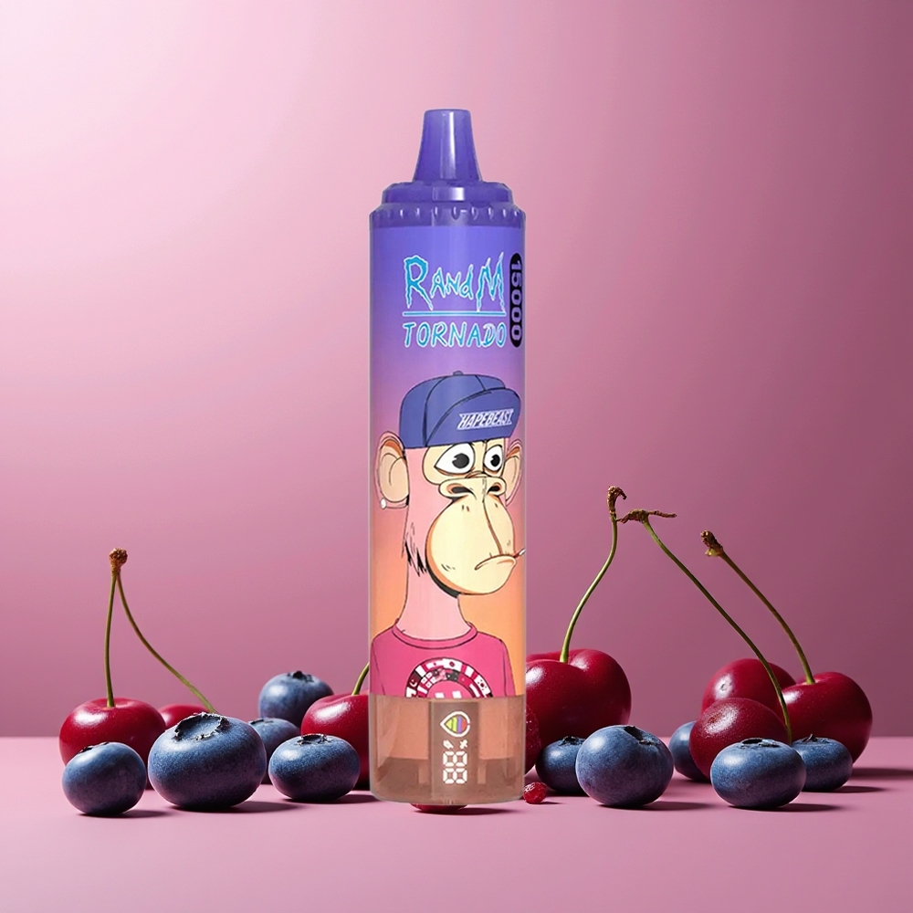 RandM Fumot Tornado 15000 Puffs New Zealand Wholesale 25ml 850mAh Mesh Coil Blueberry Cherry Cranberry