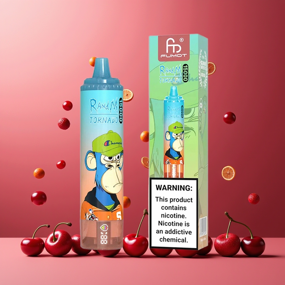 RandM Fumot Tornado 15000 Puffs New Zealand Wholesale 25ml 850mAh Mesh Coil Cherry Cola Disposable Vape