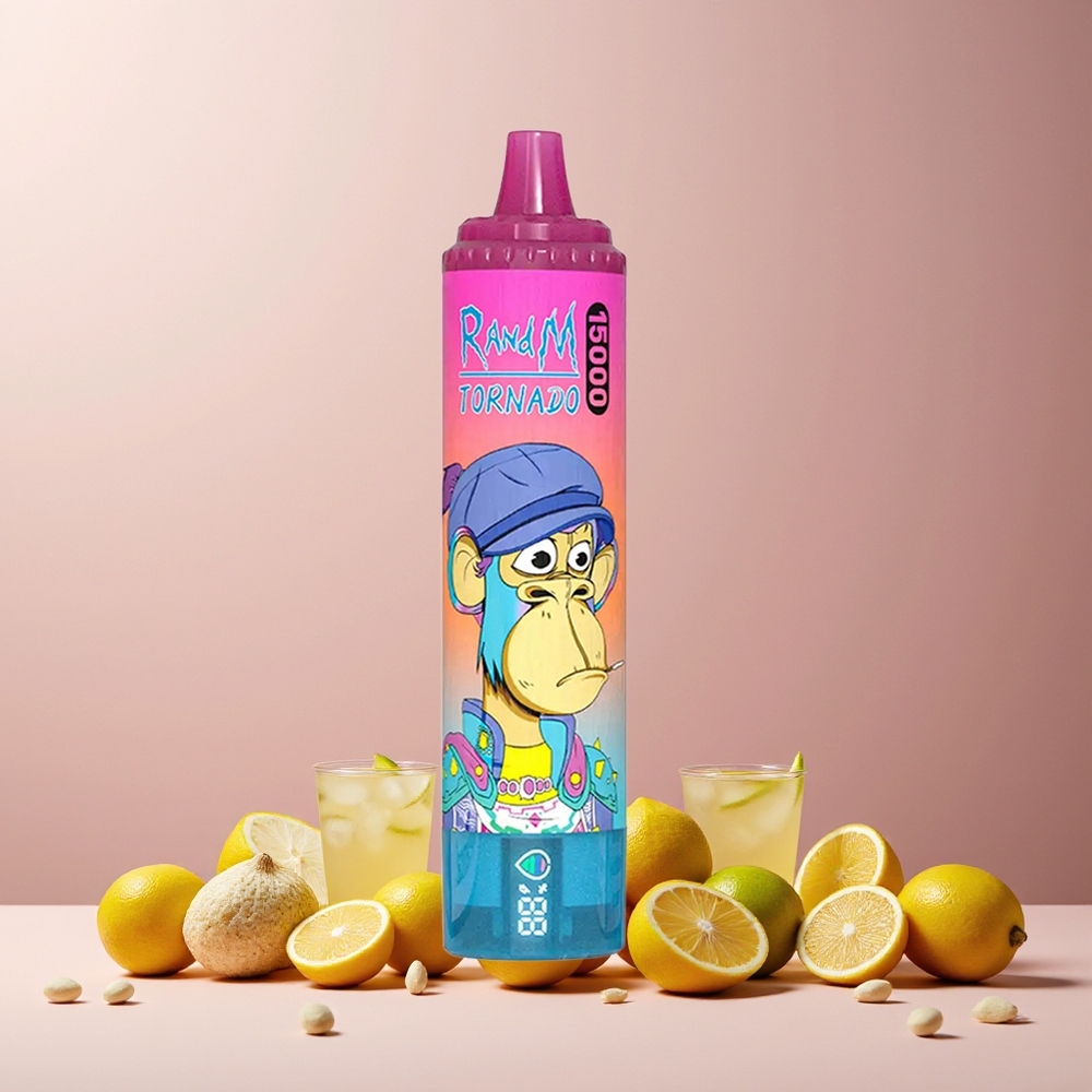 RandM Fumot Tornado 15000 Puffs New Zealand Wholesale 25ml 850mAh Mesh LCD Lemonade Disposable Vape